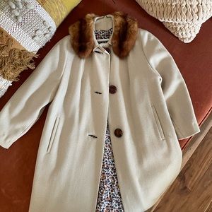 Vintage fur jacket with Liberty of London lining